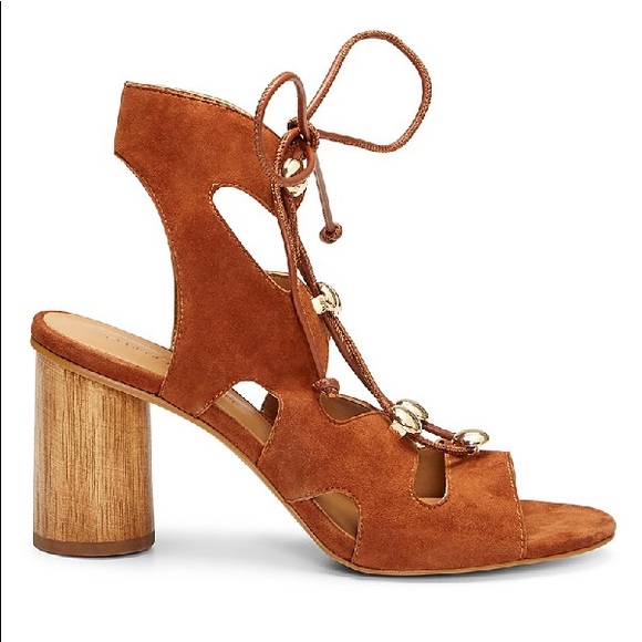 New Rebecca Minkoff Adiv Ghillie Cage Tan Sandal - Picture 5 of 8